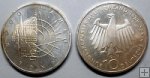 Strieborná minca 10 Mark 1989 AG Nemecko UNC, Mesto Bonn