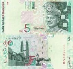 *5 Ringgit Malajzia 1999, P41b UNC