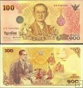 *100 bahtov Thajsko 2011, P124 UNC jubilejná bankovka