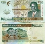 *20 Kwacha MALAWI 1995, P32 UNC