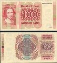 *100 norských korun Norsko 1983-2001, P43 UNC