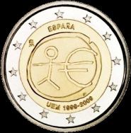 *2 Euro Španielsko 2009, 10. výročie HMÚ - Kliknutím na obrázok zatvorte -