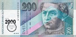 *200 Sk Dvesto korún Slovensko 2000 Bimilenium UNC - Kliknutím na obrázok zatvorte -