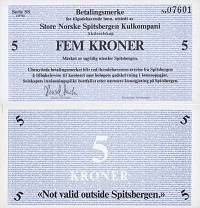 *5 Kroner Špicbergy SN35 UNC - Kliknutím na obrázok zatvorte -