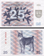 *25 Talonas Litva 1991, P36b UNC - Kliknutím na obrázok zatvorte -