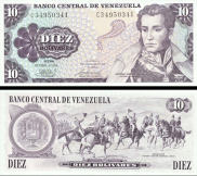 *10 Bolivares Venezuela 1981, P60a UNC - Kliknutím na obrázok zatvorte -