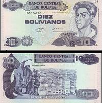 *10 Bolivianos Bolívia 1993, P210 UNC - Kliknutím na obrázok zatvorte -