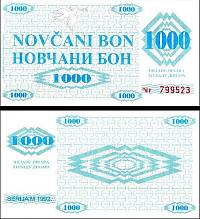 *1000 Dinara Bosna Hercegovina 1992, P8r UNC - Kliknutím na obrázok zatvorte -