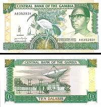 *10 Dalasis Gambia 1991-95, P13 UNC - Kliknutím na obrázok zatvorte -