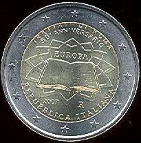 *2 Euro Taliansko 2007, Rímska zmluva - Kliknutím na obrázok zatvorte -