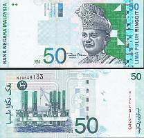 *50 Ringgit Malajzia 2001, P43d UNC - Kliknutím na obrázok zatvorte -