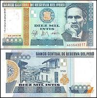 *10 000 Intis Peru 1988, P140 UNC - Kliknutím na obrázok zatvorte -