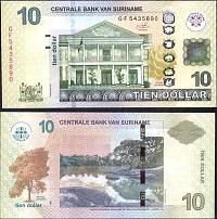 *10 Dolárov Surinam 2019, P163c UNC - Kliknutím na obrázok zatvorte -