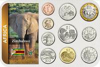 Sada 10 ks mincí Zimbabwe 1 Cent - 25 Dollars 1980-2003 blister - Kliknutím na obrázok zatvorte -